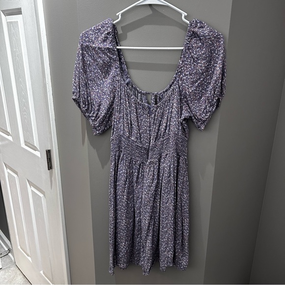Forever 21 Purple Floral Mini Dress-Lg - Picture 6 of 6